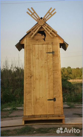 Дачный туалет с декором пек 790