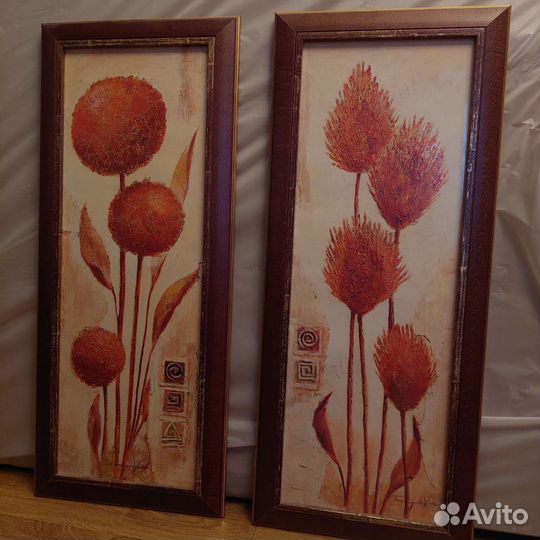 Картины декоративные 2 штуки 30 на 80