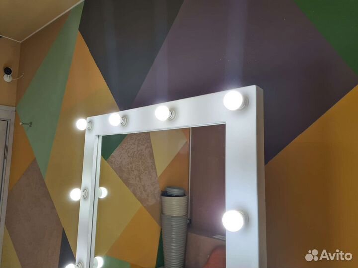 Зеркало с лампами на опоре (180*80см)