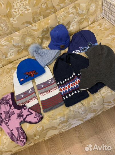 Шапка шлем шарфы варежки reima