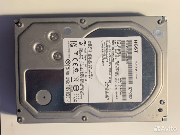 Жесткий диск Hitachi HUS724020ALA640 2Tb 7200 SATA