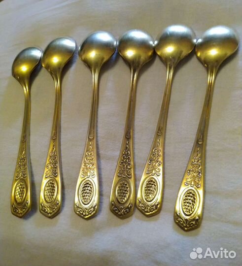 Мельхиоровые ложки, вилки СССР, позолота