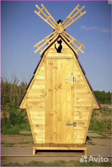 Дачный туалет с декором и установкой RRX