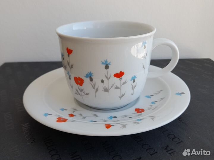 Чайно-кофейная пара фарфор SEP ГДР 3 шт