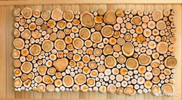 Панно из можжевельника для бани