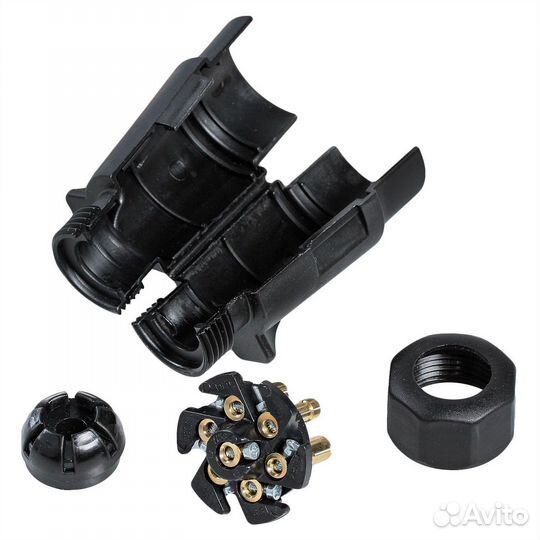 Вилка прицепа 7 контактов пластик