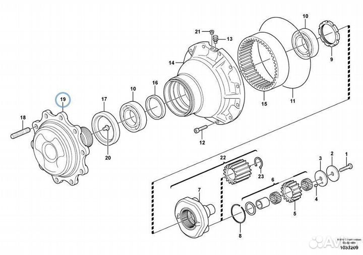 148482 Фланец ступицы колеса экскаватор погрузчик