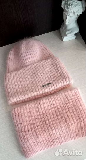 Шапка и снуд ангора(Турция)