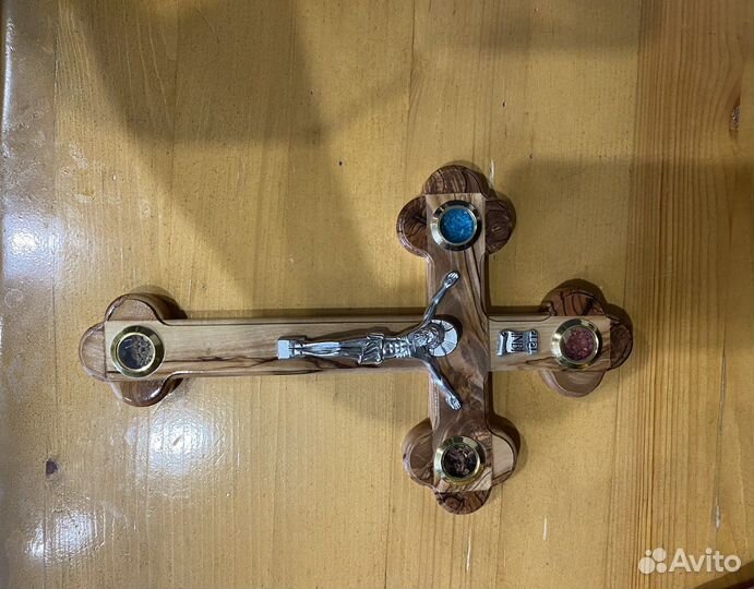 Освещенный Деревянный Крест из Иерусалима