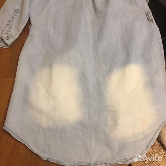 Платье-рубашка джинсовое