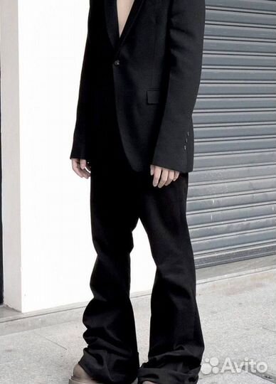 Джинсы клеш y2k черные Rick Owens