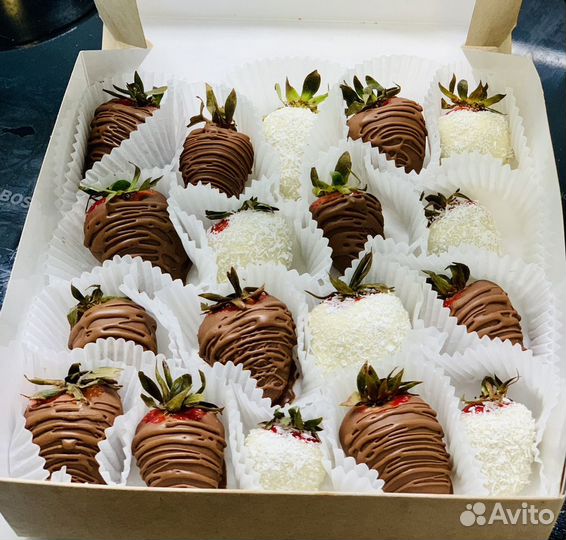 Пп десерт - ягоды в шоколаде без сахара