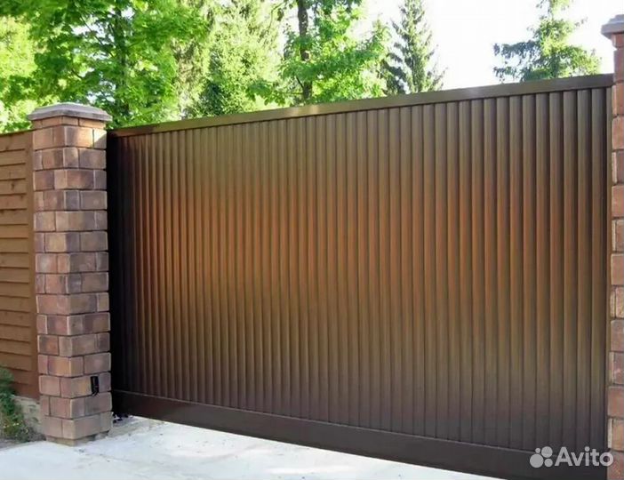 Откатные ворота под ключ