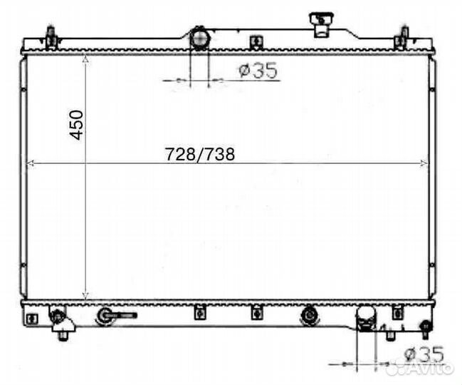 Радиатор охлаждения SAT TY0030-TCR30 Toyota Estima