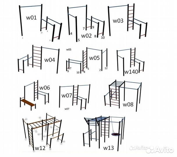 Уличная воркаут площадка от завода