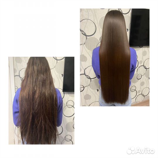 Кератиновое выпрямление волос