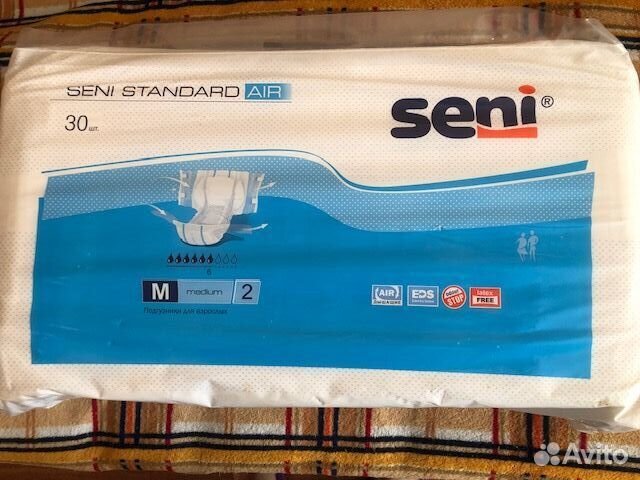 Памперсы для взрослых размер m по 30 штук