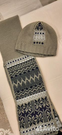 Шапка, шарф зимние (комплект)