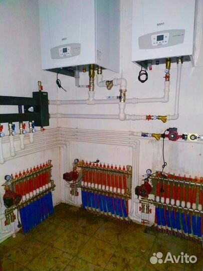 Установка системы отопления, монтаж теплых полов