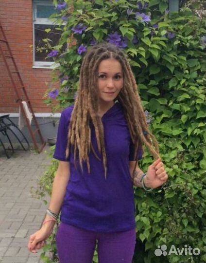 Дреды натуральные, перья в волосы