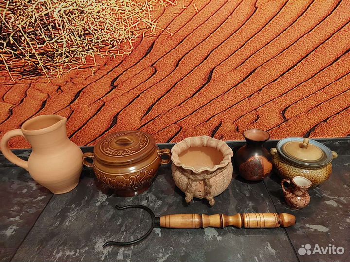 Керамика, ваза,кувшин,горшок для запекания глина