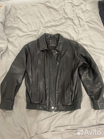 Zara Vintage 80's Leather Jacket кожаная куртка