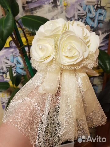 Цветы искусственные, цвет шампань