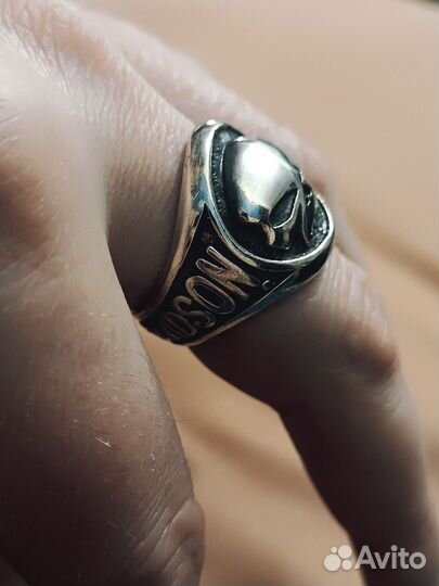 Мужской Байкерский Перстень Harley- серебро