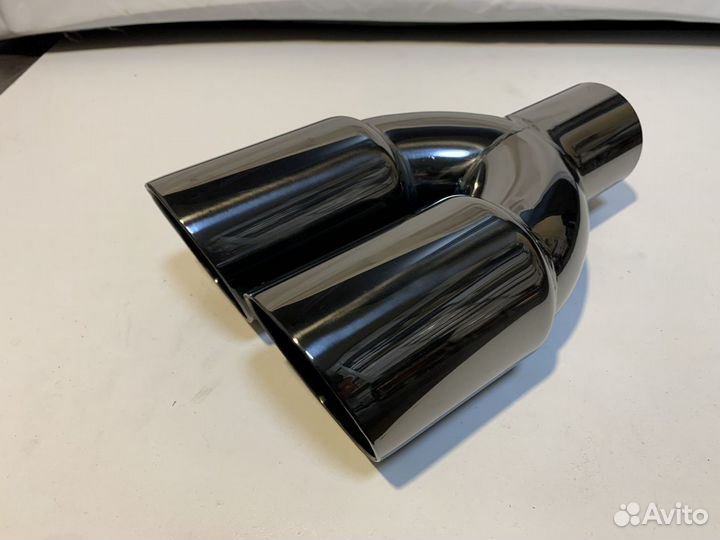 Насадка на глушитель двойная титан