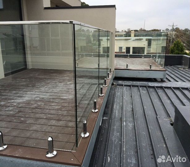 Ограждения из стекла в размере