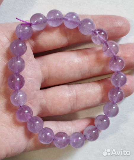 Аметист браслет на резинке