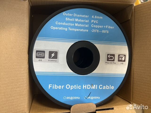 Hdmi кабель, провод v.2.0 40м 4K оптический