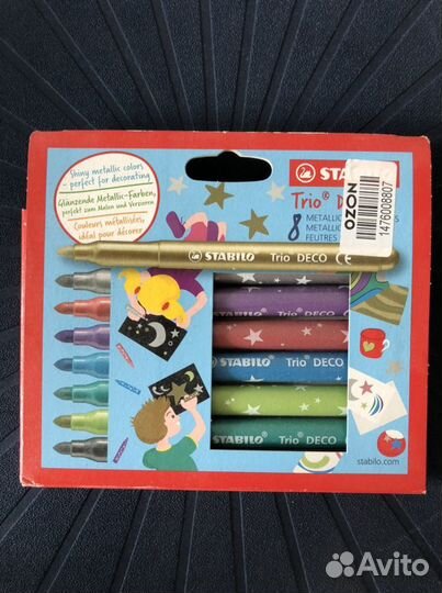 Stabilo новые фломастеры металлизированные trio de