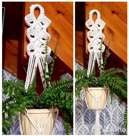 Кашпо подвесное макраме