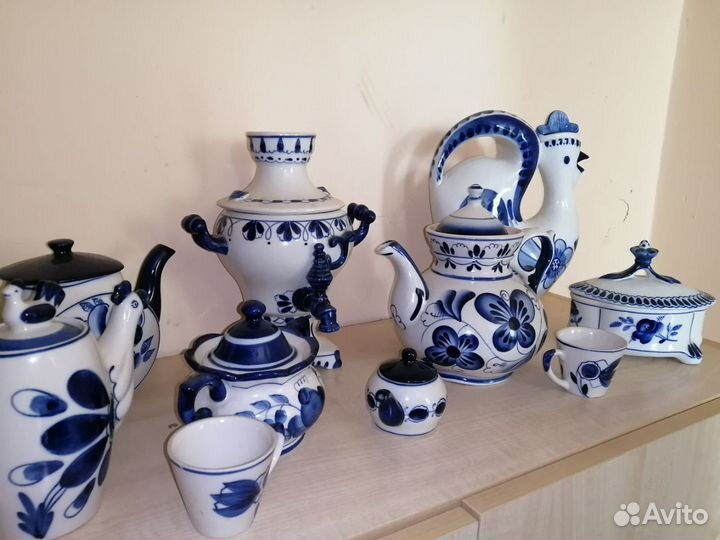 Декоративный сервиз Гжель