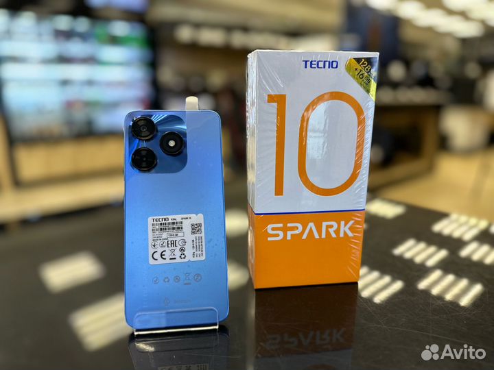 New Смартфон Tecno Spark 10 4+128Gb Синий