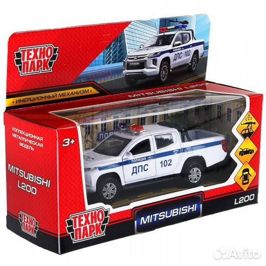 Машина Технопарк металл Mitsubishi L200 Pickup Пол