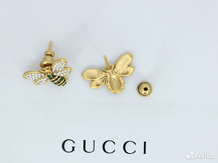 Серьги Gucci гуччи пчелы