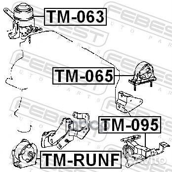 TM-063 подушка двиг.прав. Toyota RAV 4 00-05 T