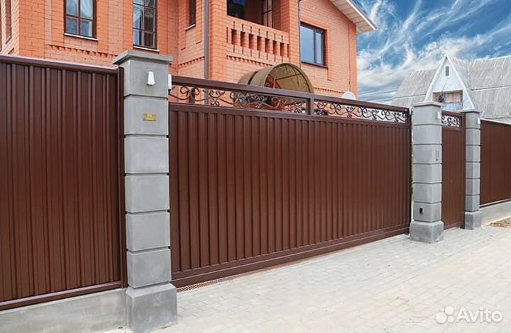 Откатные ворота под ключ