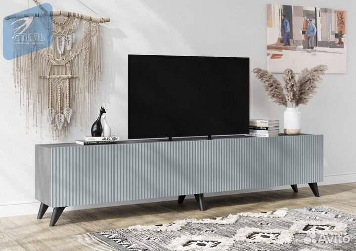 Сканди Тумба для тв Серый Шифер