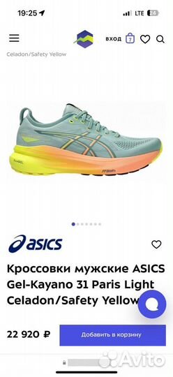 Кроссовки мужские asics Gel-Kayano 31 Paris