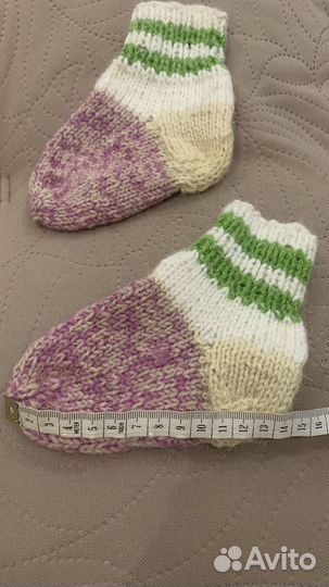 Шерстяные носки детские ручной работы