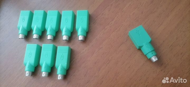 Переходник зеленый PS/2 на USB
