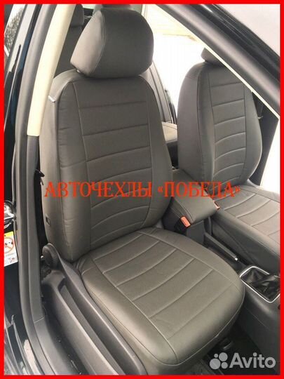 Чехлы Volkswagen Jetta 6 из экокожи чёрные Классик