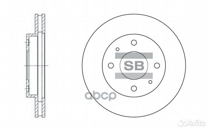 SD4302 диск тормозной передний Mitsubishi Gala