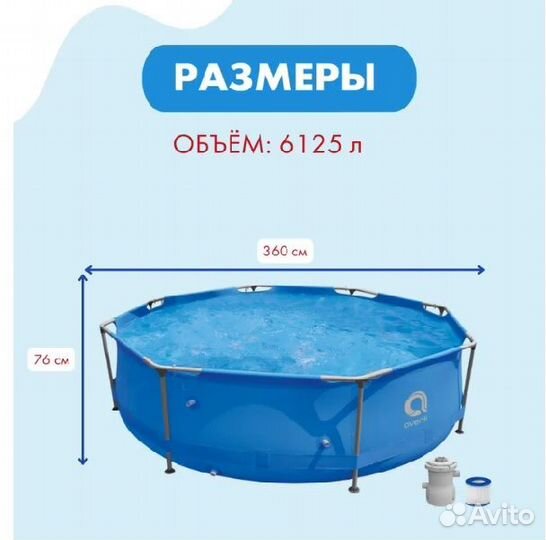 Бассейн каркасный avenli