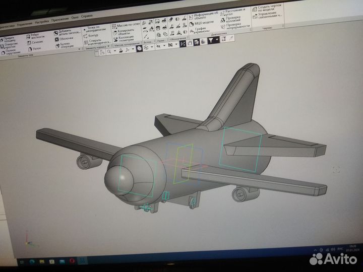 3д модель самолёта