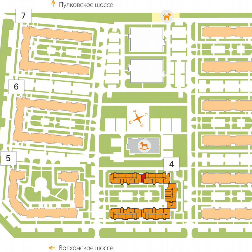 2-к. квартира, 53,9 м², 4/5 эт.