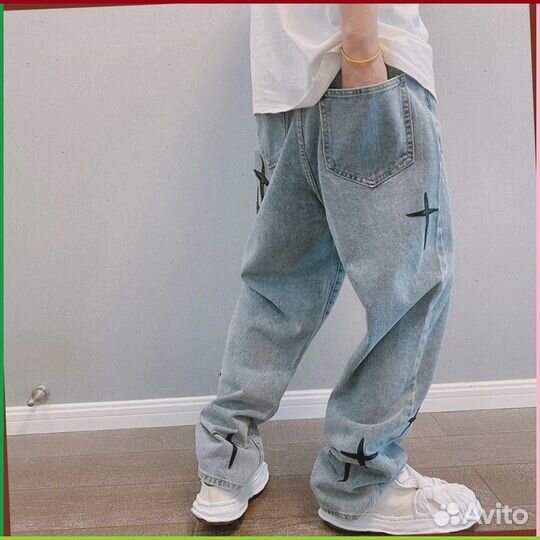 Штаны карго Y2K с крестами (39167 Art товара: )